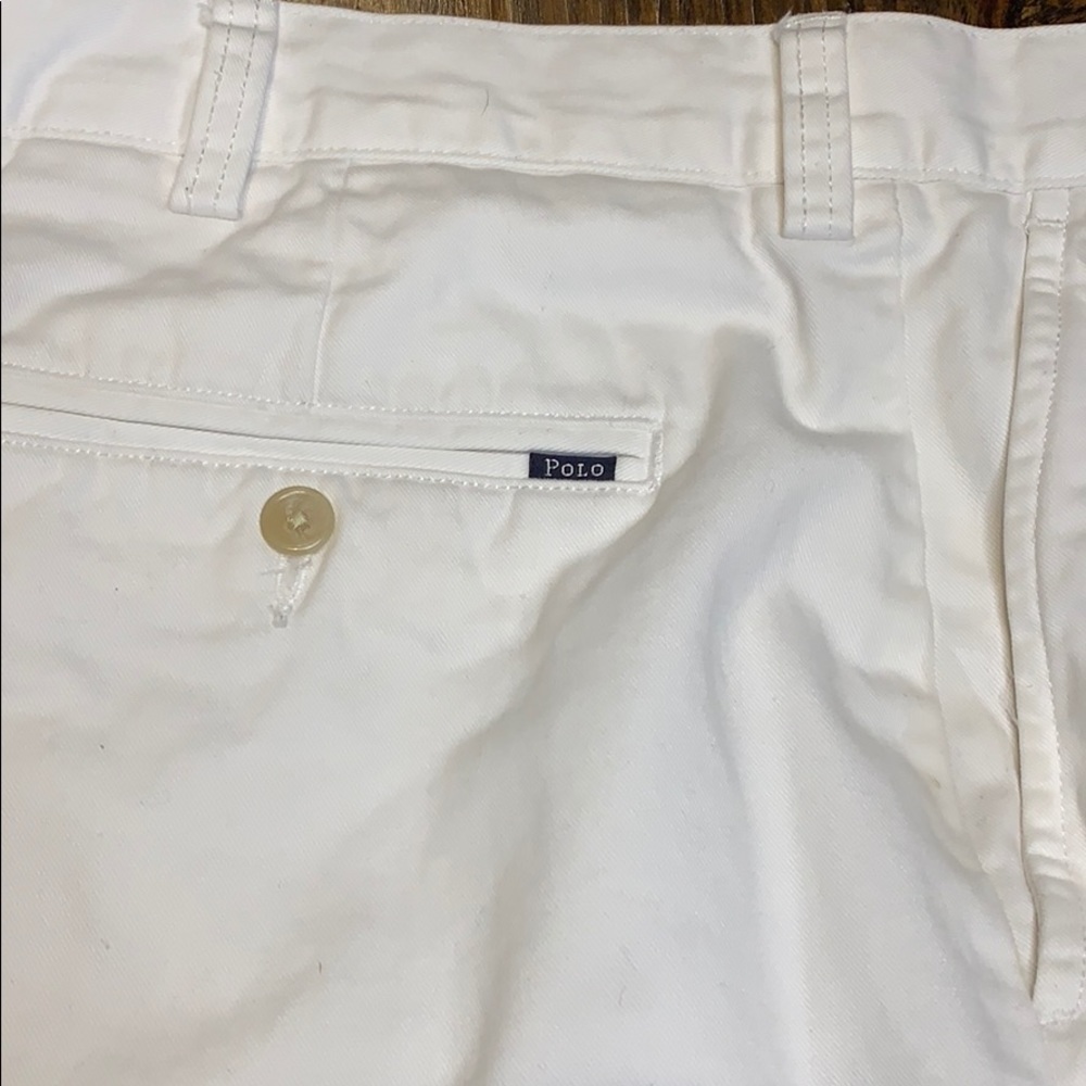 Polo shorts white mens